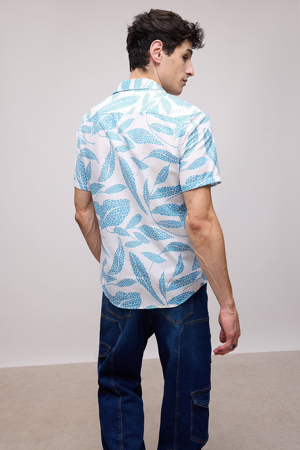 Foliage Print Men's Resort Shirt