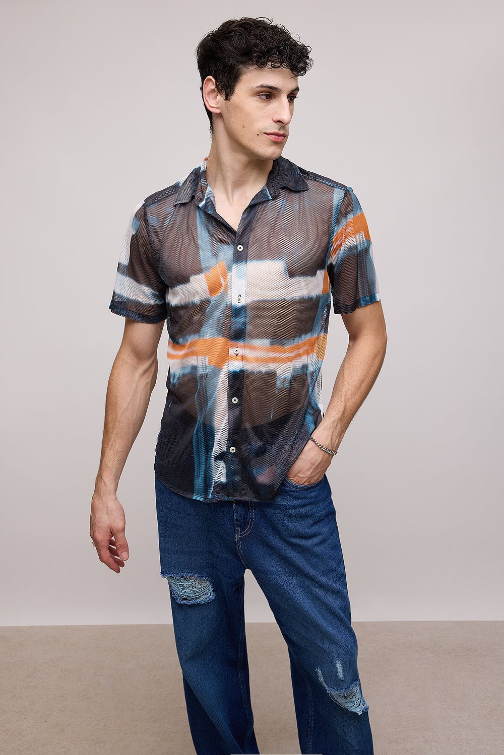 Shaded Men's Mesh Shirt