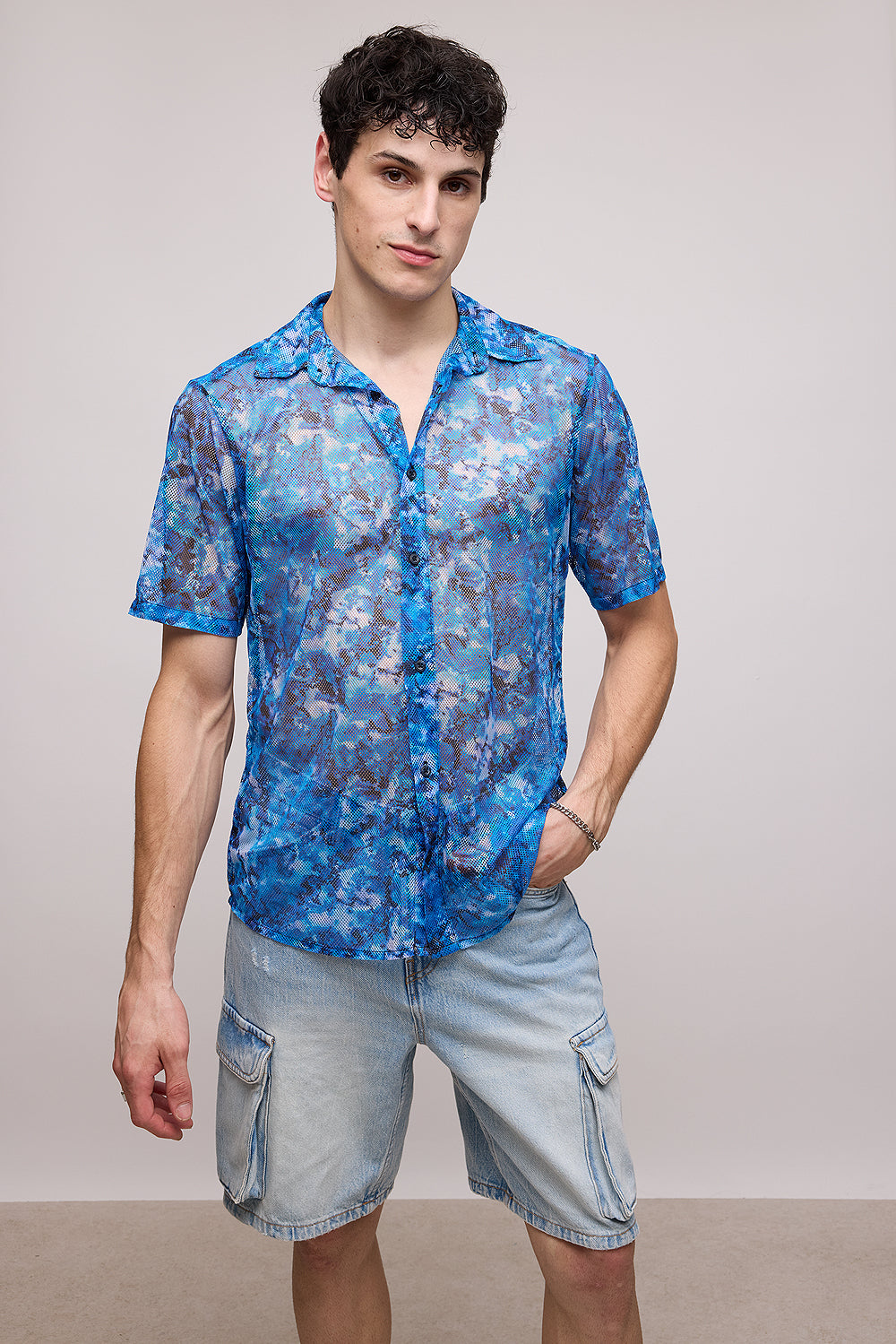 Cloudy Men's Mesh Shirt