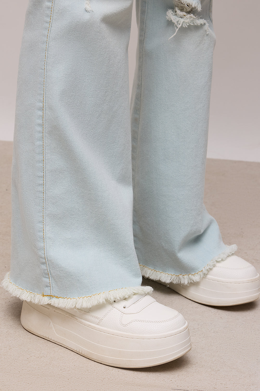 Light Blue Boho Bootcut Jeans