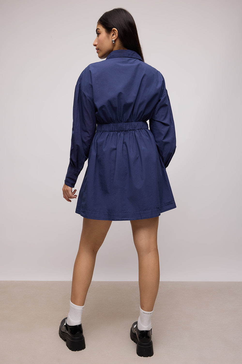 Navy Blue Cotton Summer Dress