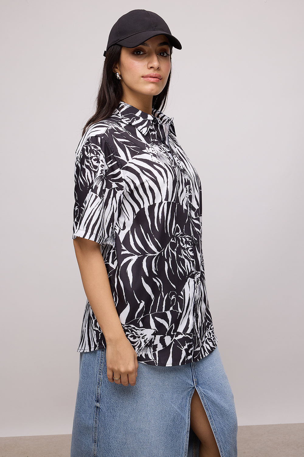 Safari Black And White Resort Shirt