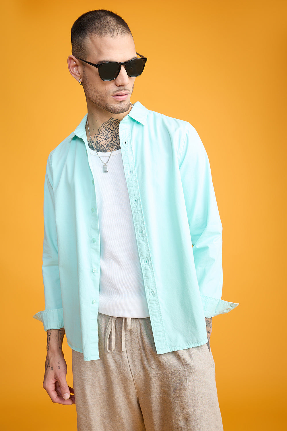 Easy Twill Mint Men's Regular Fit Shirt