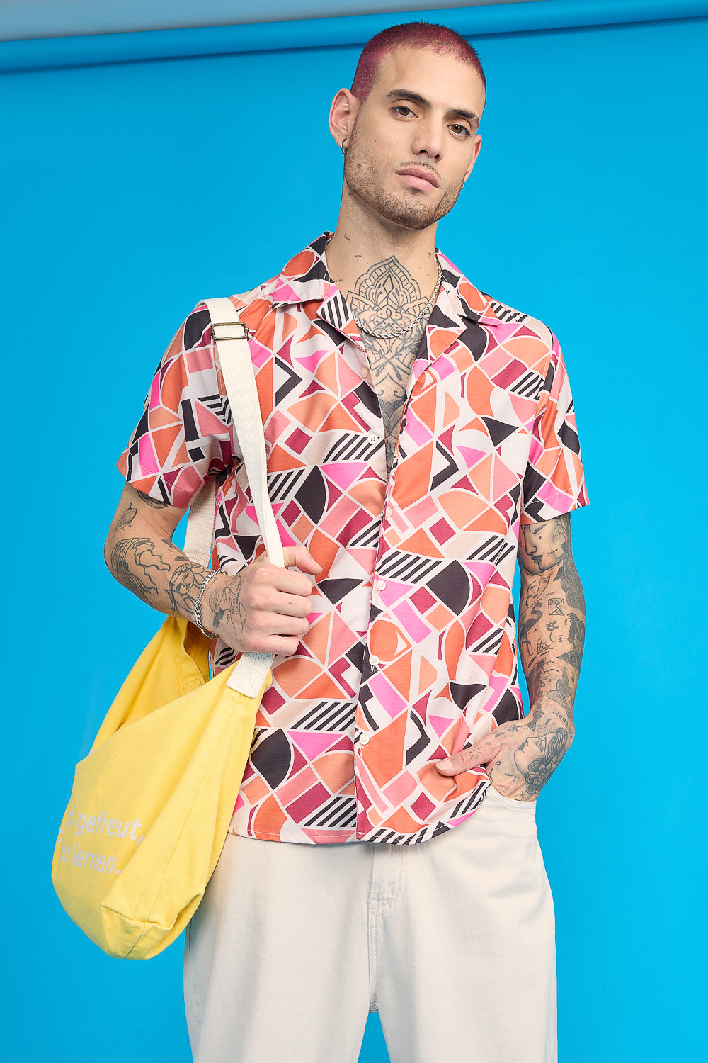 Geometric Print Men's Resort Shirt