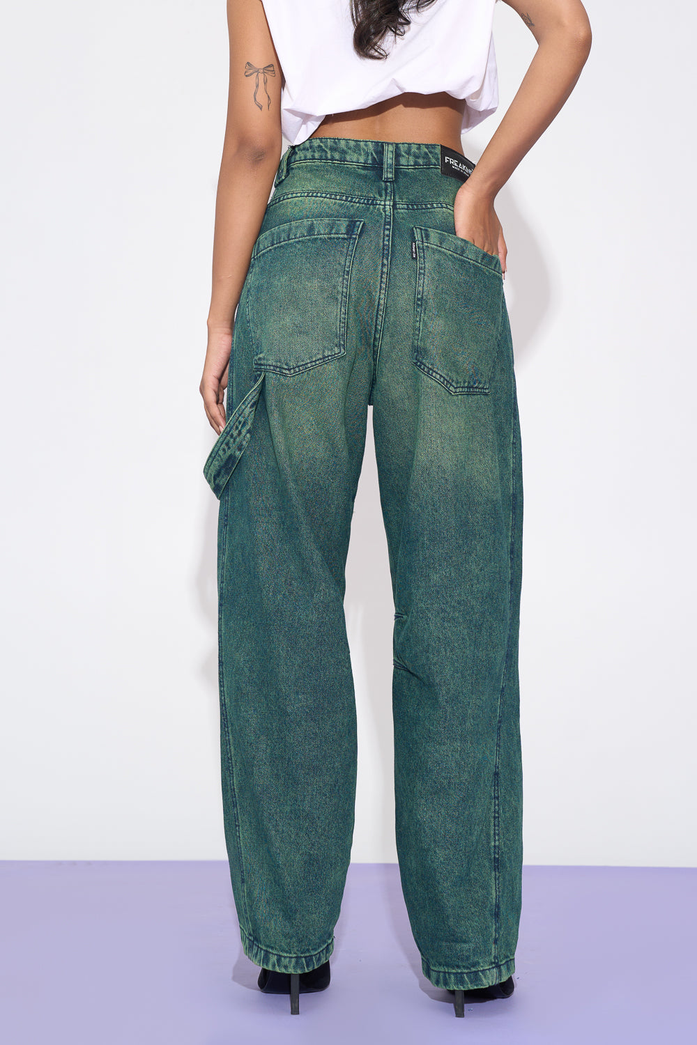 Neo Grunge Twisted Barrel Leg Jeans