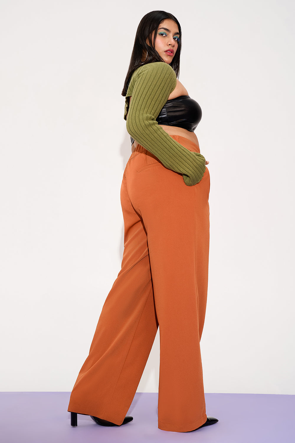 Tangerine Curve Straight Fit Korean Pants