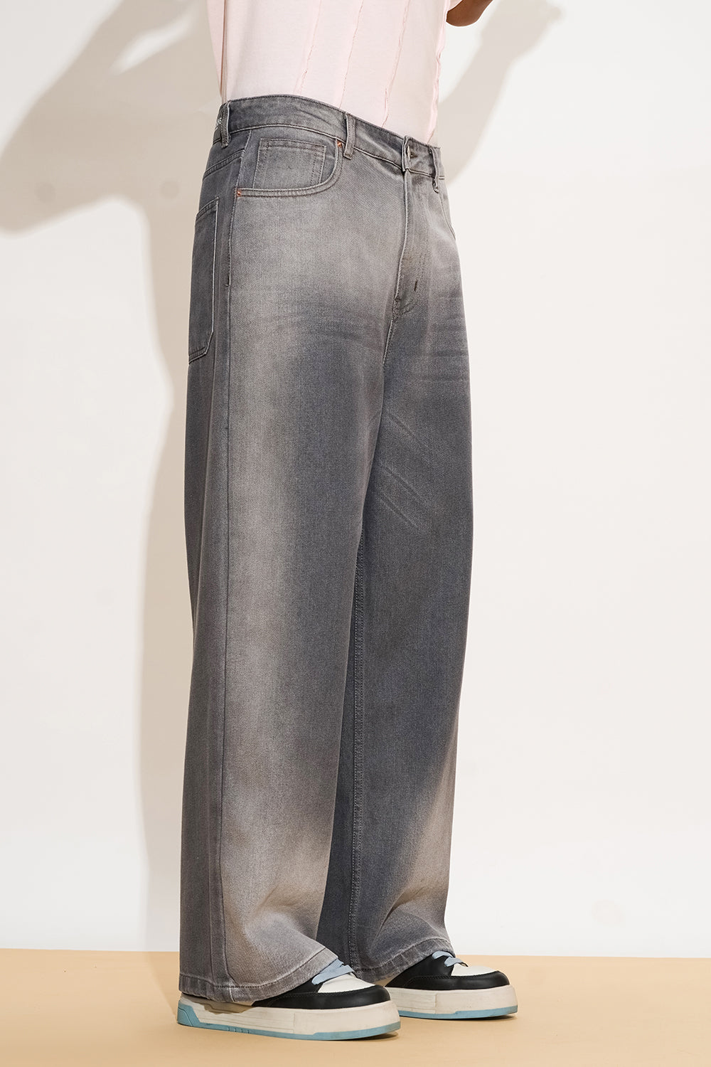 Mystic Grey Men's Wide Leg Jeans