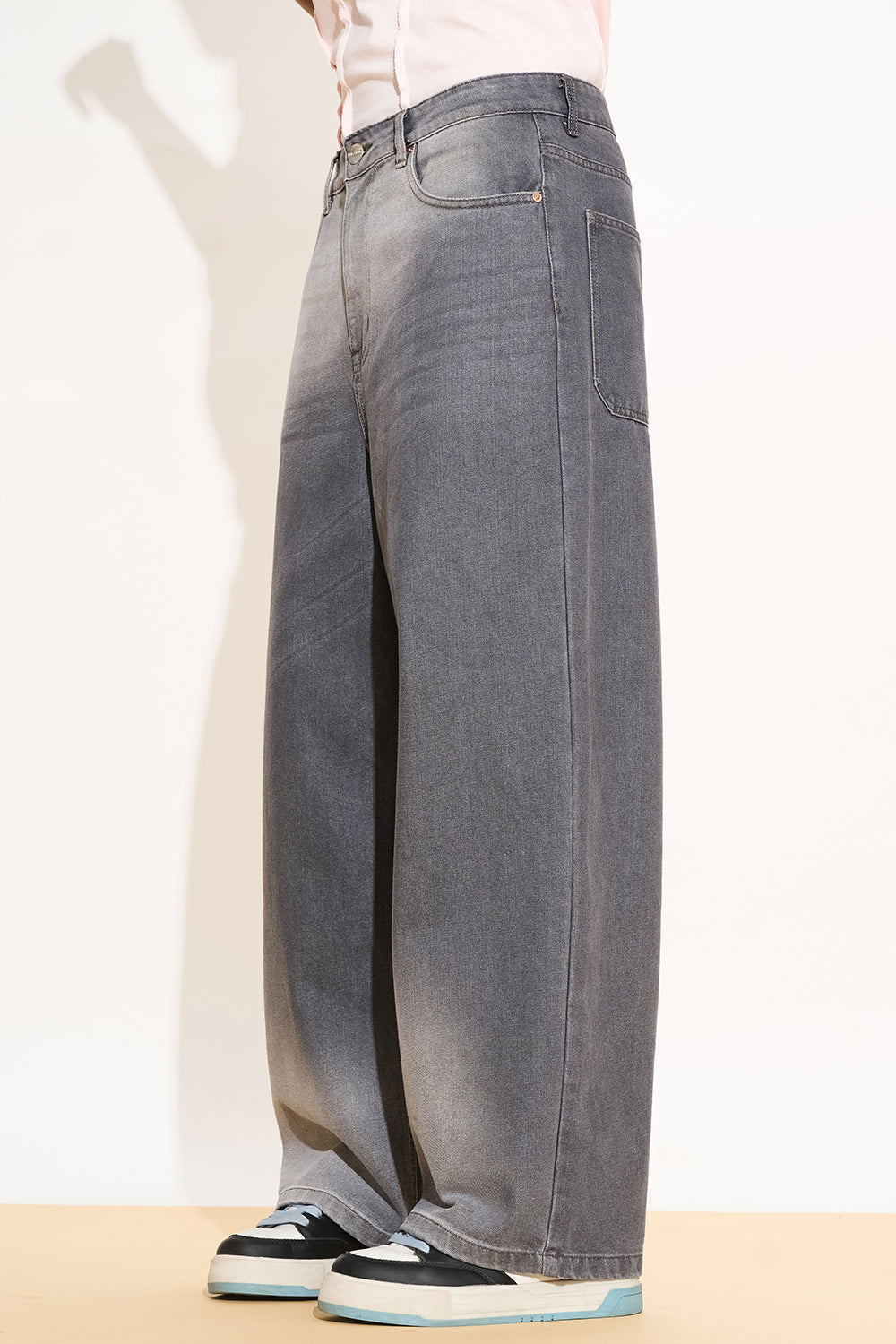 Mystic Grey Men's Wide Leg Jeans