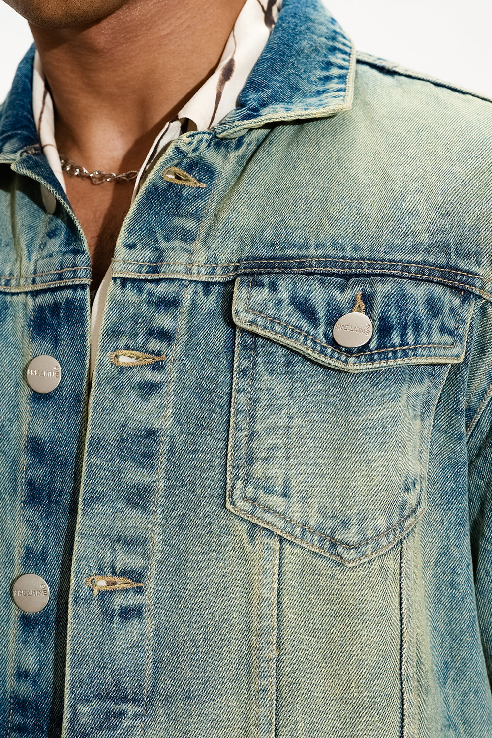 Tie-dye Revival Men's Denim Trucker Jacket