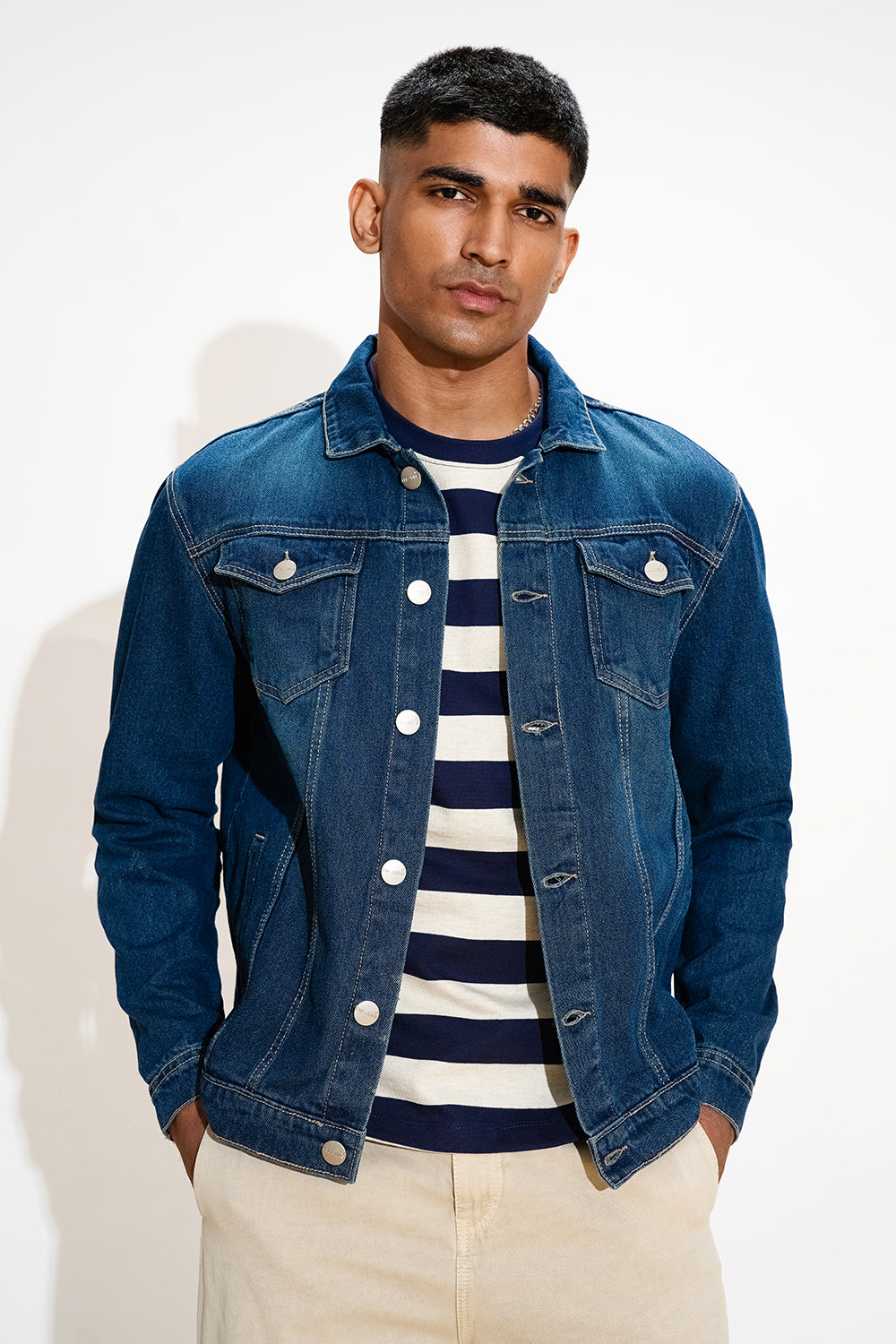 Blue Haze Men's Denim Trucker Jacket