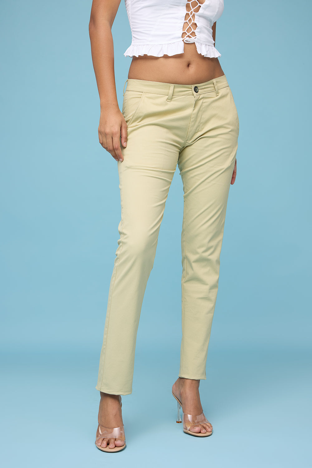 Women's Ecru Summer Pants