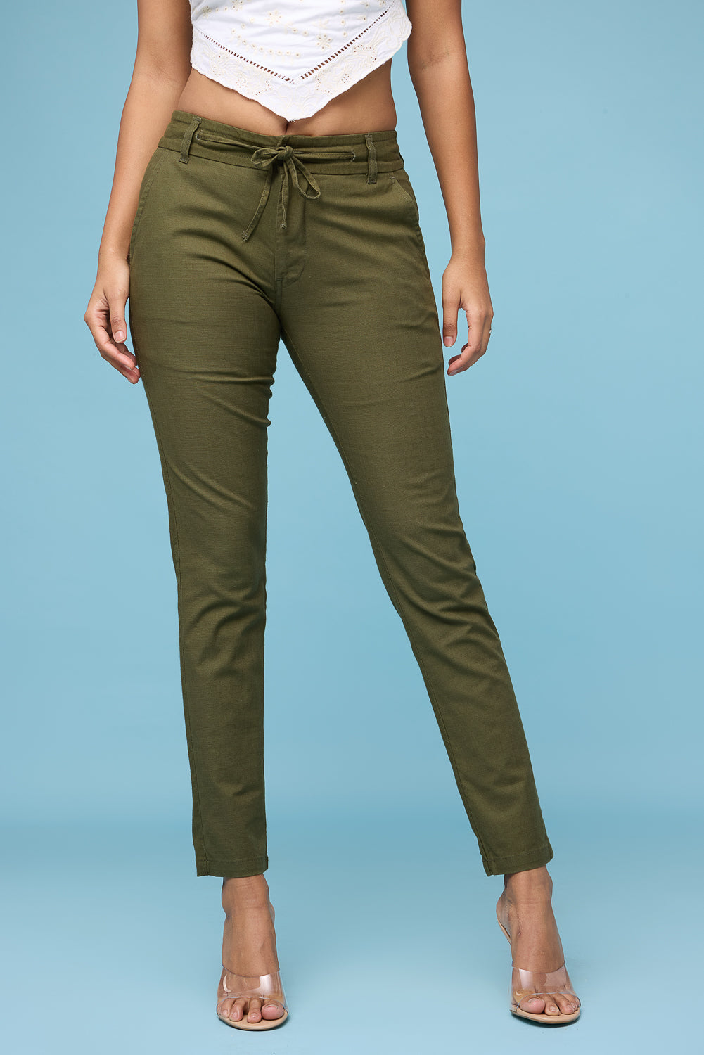 Women's Mint Green Summer Joggers