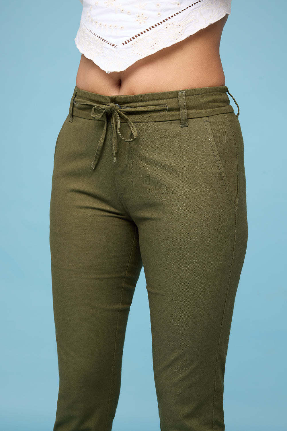 Women's Mint Green Summer Joggers