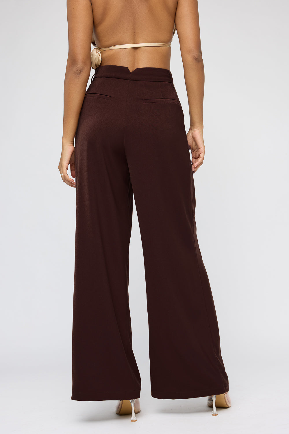 Tawny Brown Women's Super Flared Korean Pants