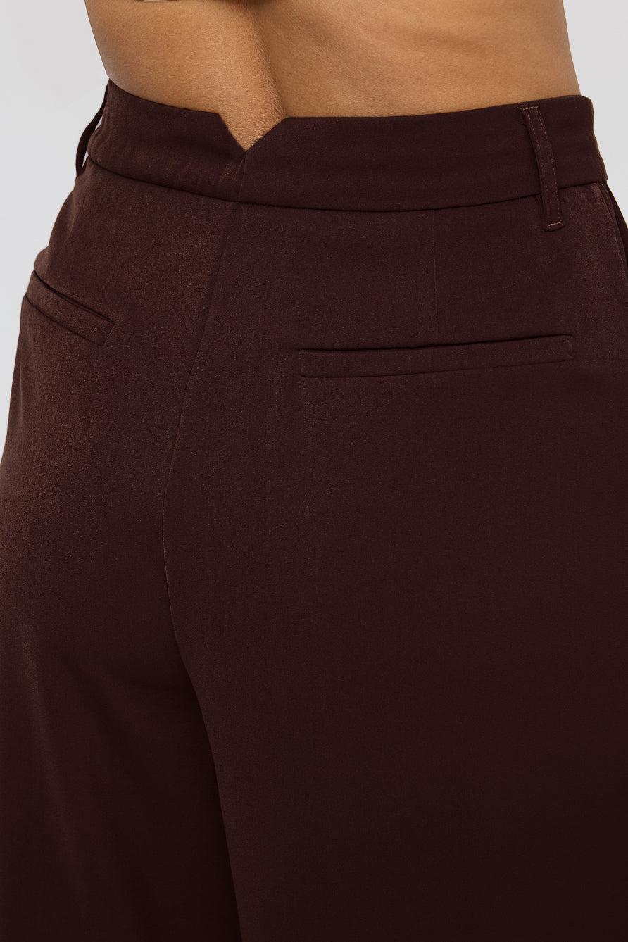 Tawny Brown Women's Super Flared Korean Pants