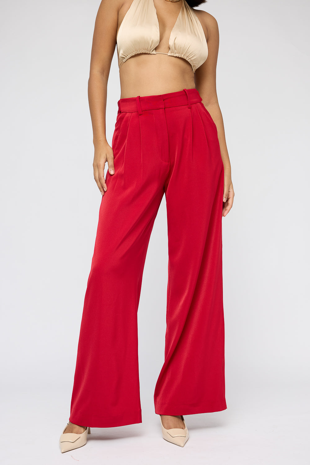 Red Claret Adjustable Korean Pants