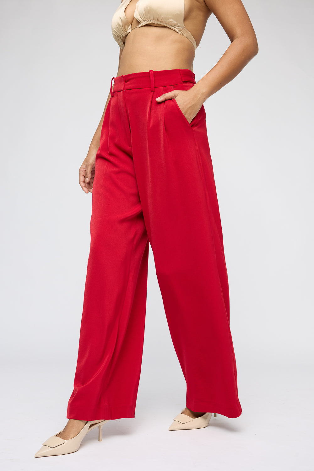 Red Claret Adjustable Korean Pants