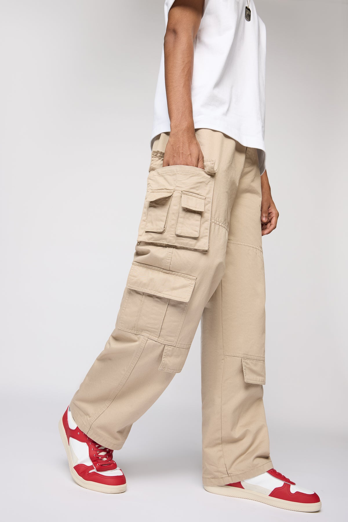 Ranger Beige Men's Utility Cargos