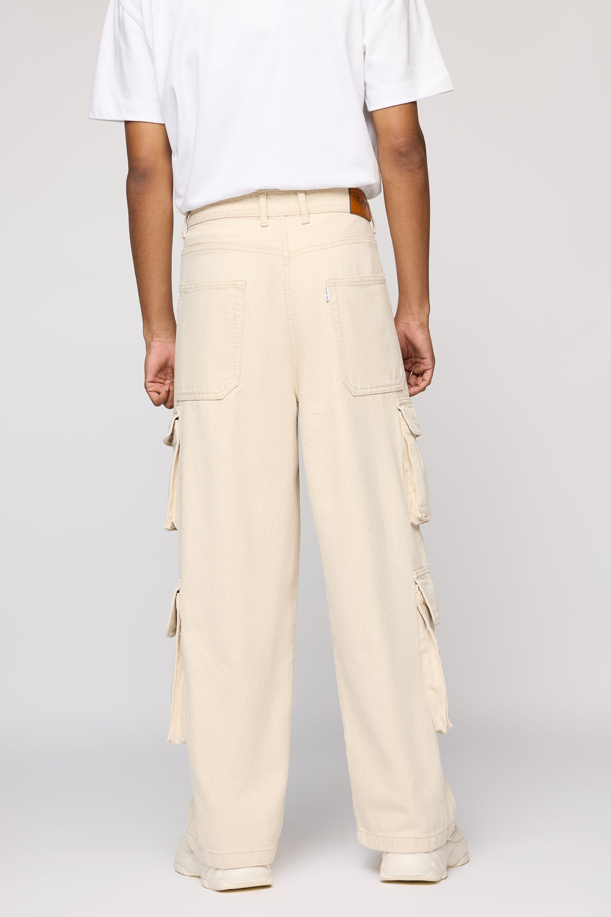 Sun Bleach Men's Wide Leg Cargo Jeans