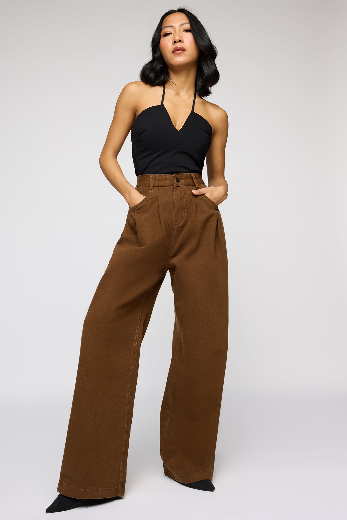 Bento Brown Denim Korean Pants