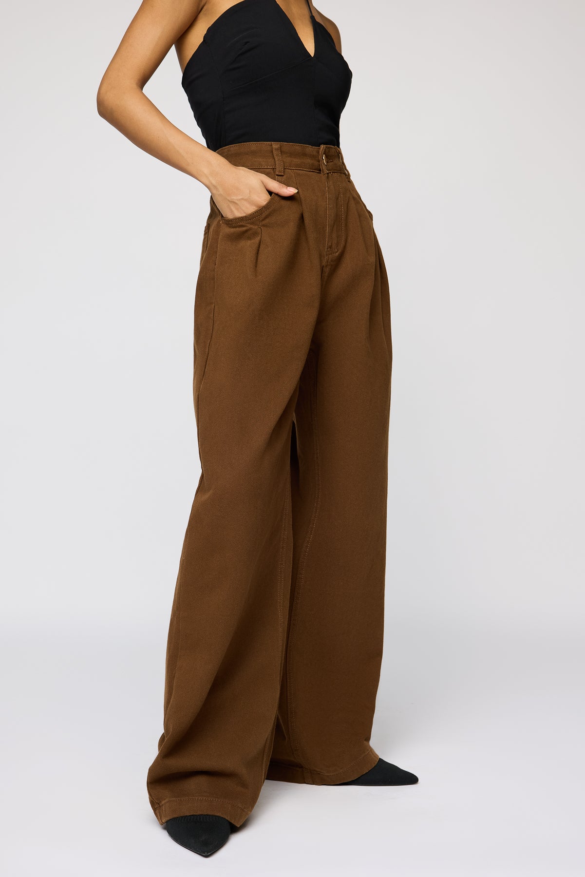 Bento Brown Denim Korean Pants