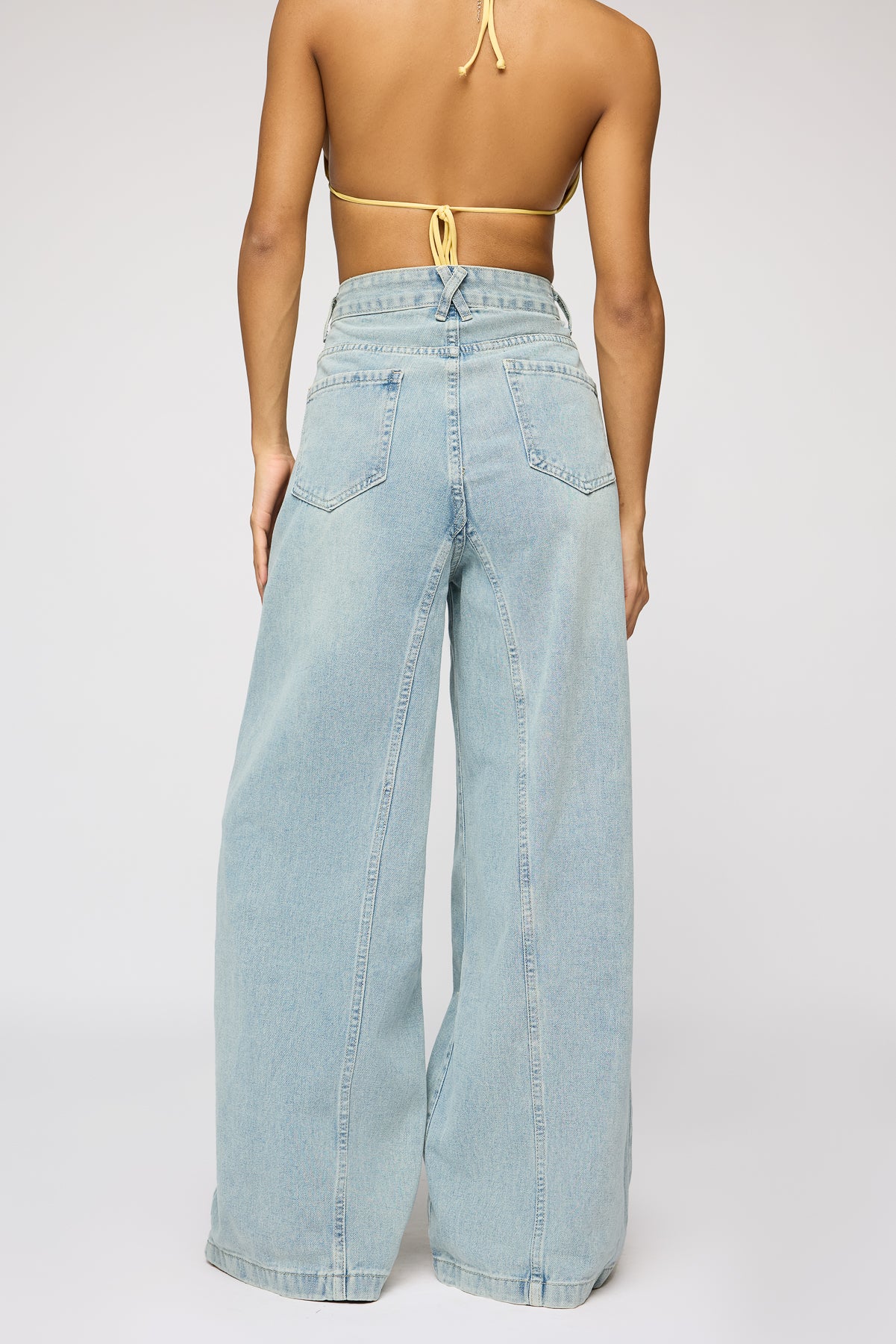 Tempest Light Blue Denim Flared Jeans