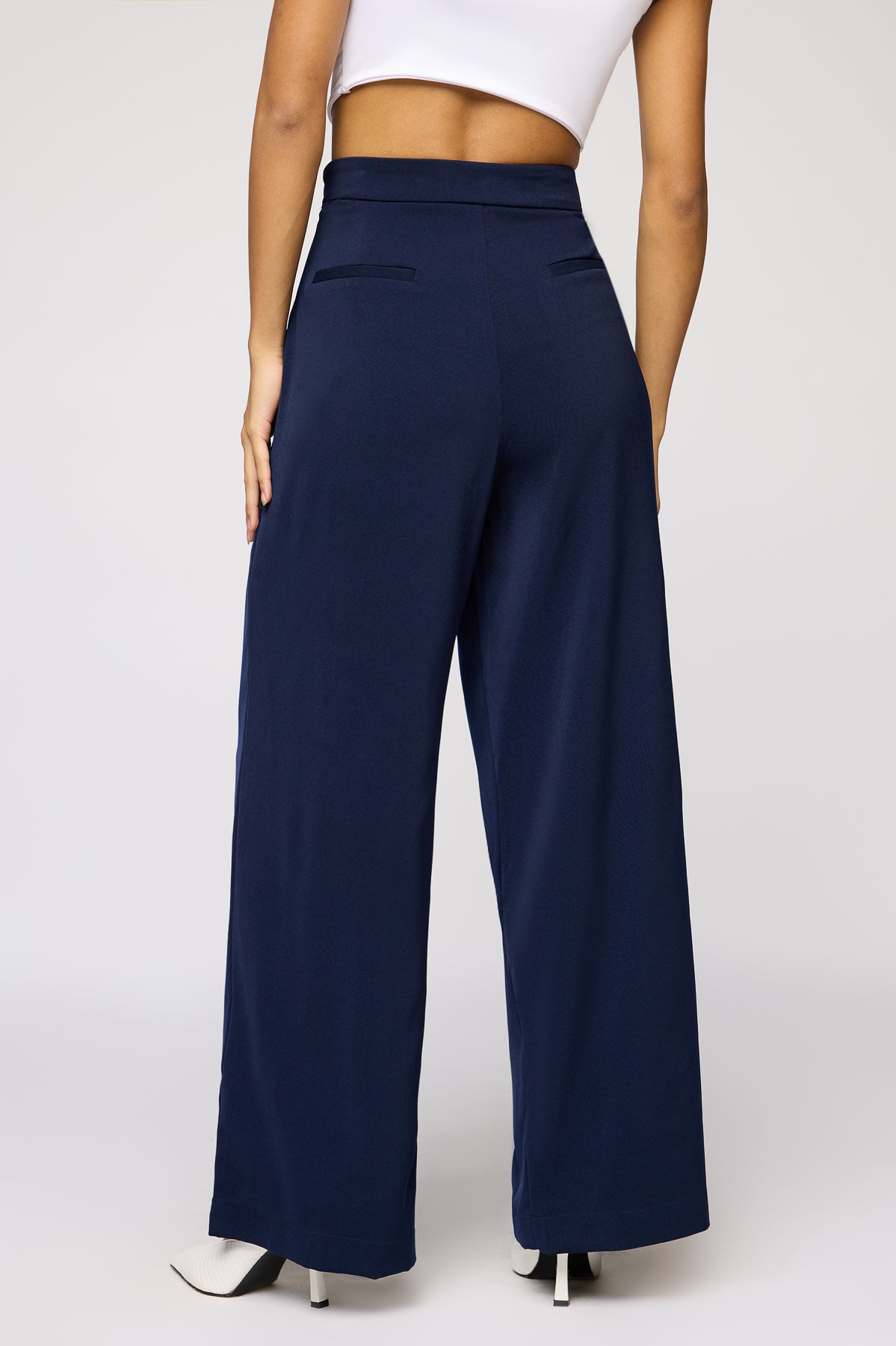 Navy Peony Pareo Korean Pants