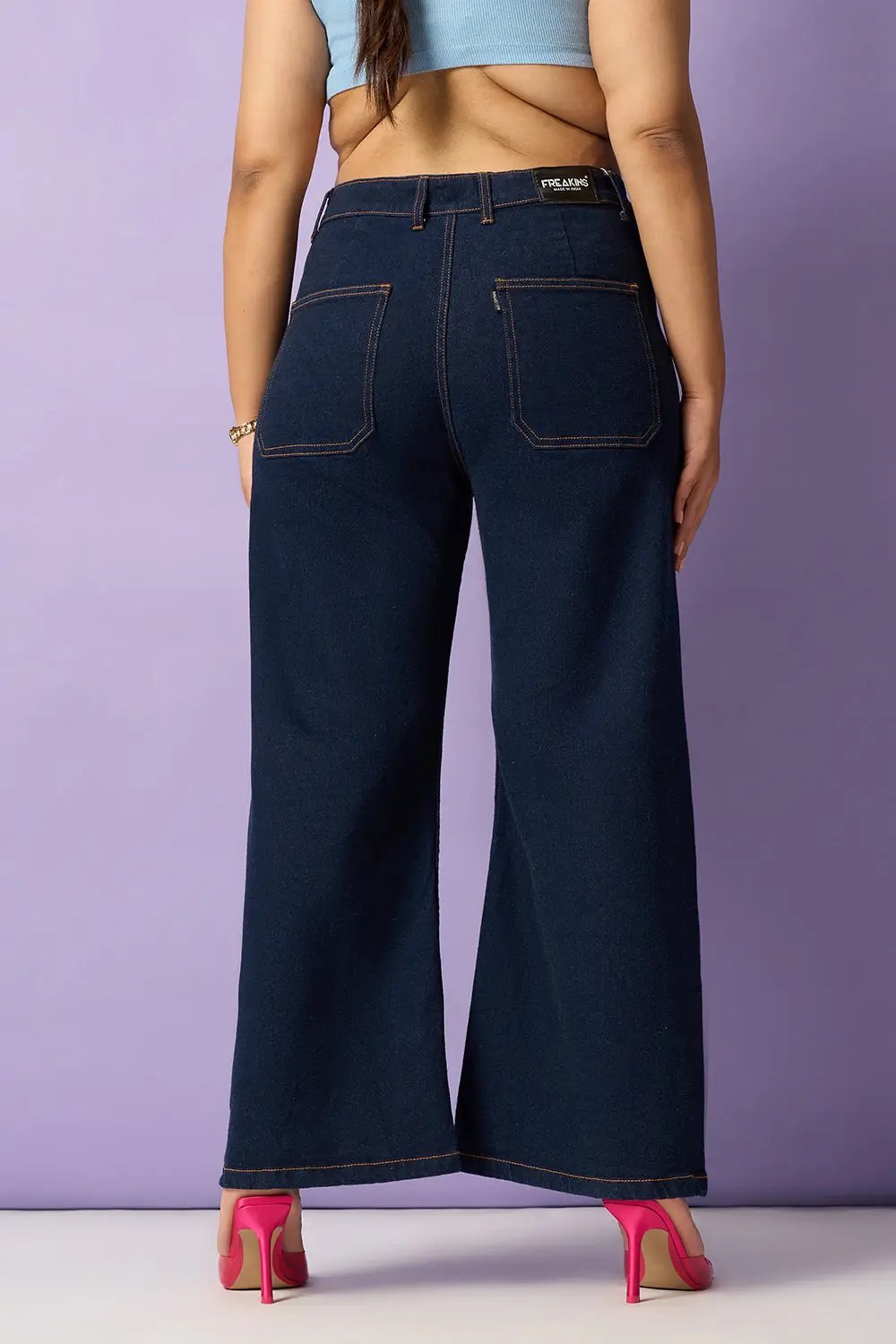 Intense Indigo Curve Retro Flare Fit Stretch Jeans