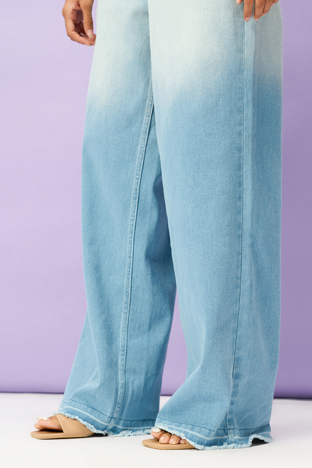 Blue Depths Ombre Wide Leg Jeans