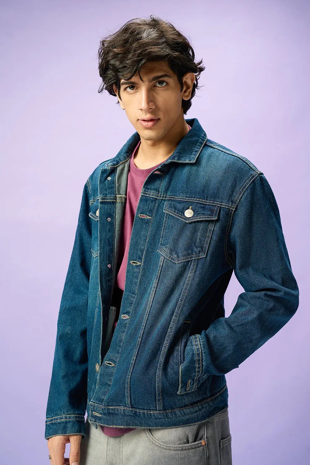 Vapor Blue Men's Denim Trucker Jacket