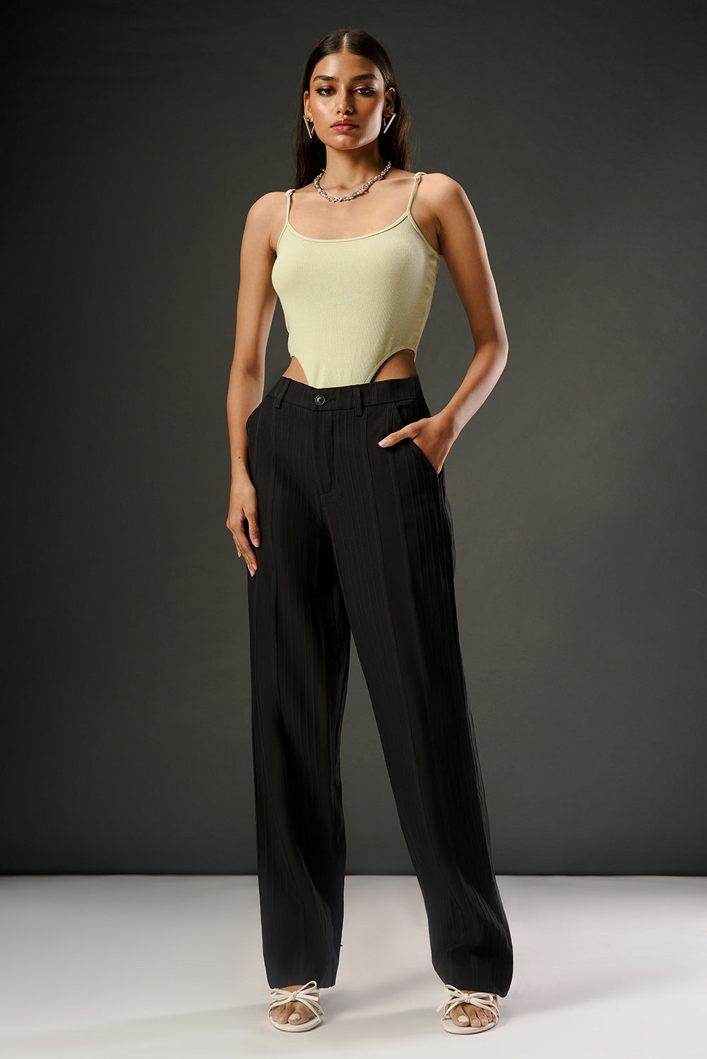 Moonlit Women's Textured Korean Pants