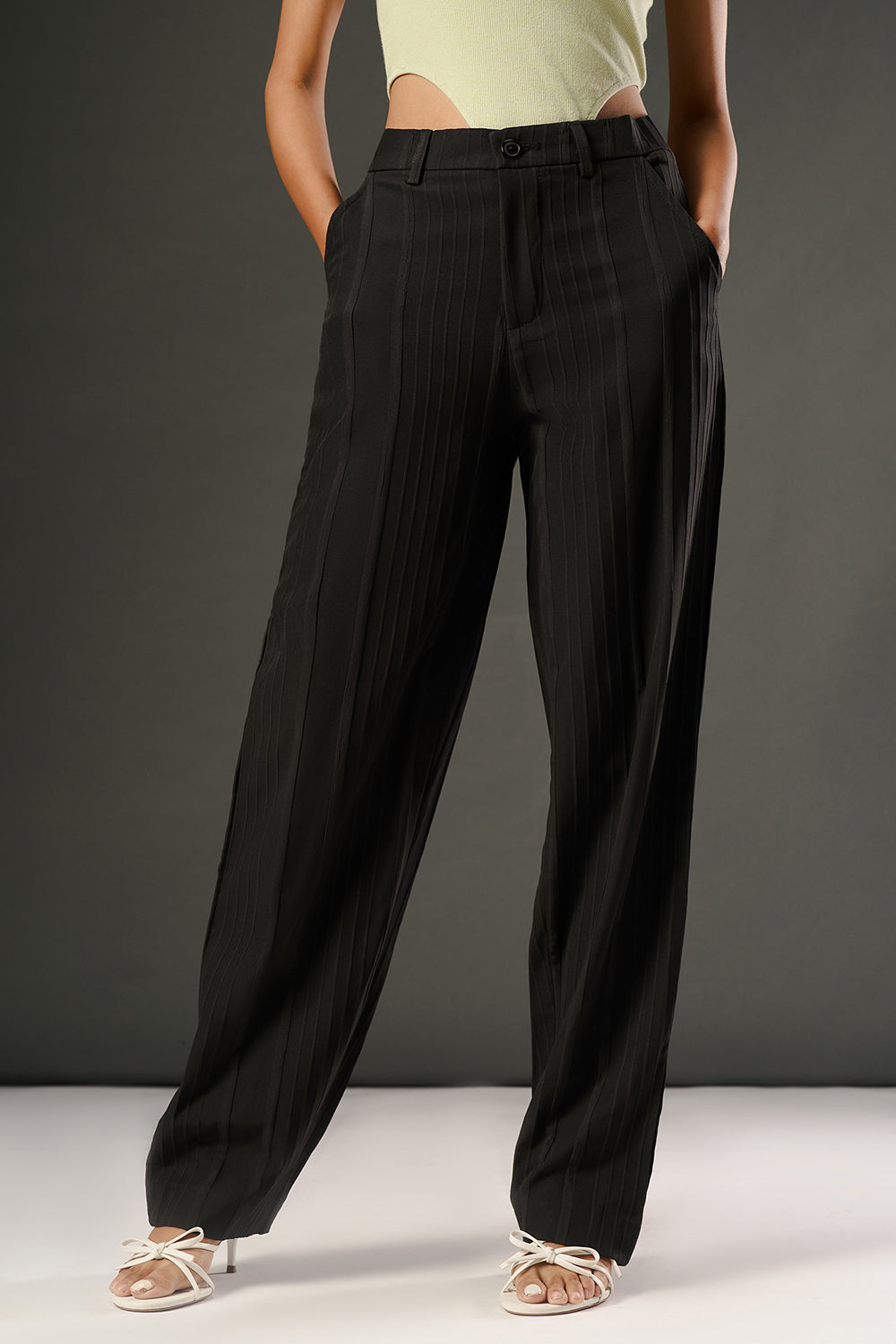 Moonlit Women's Textured Korean Pants