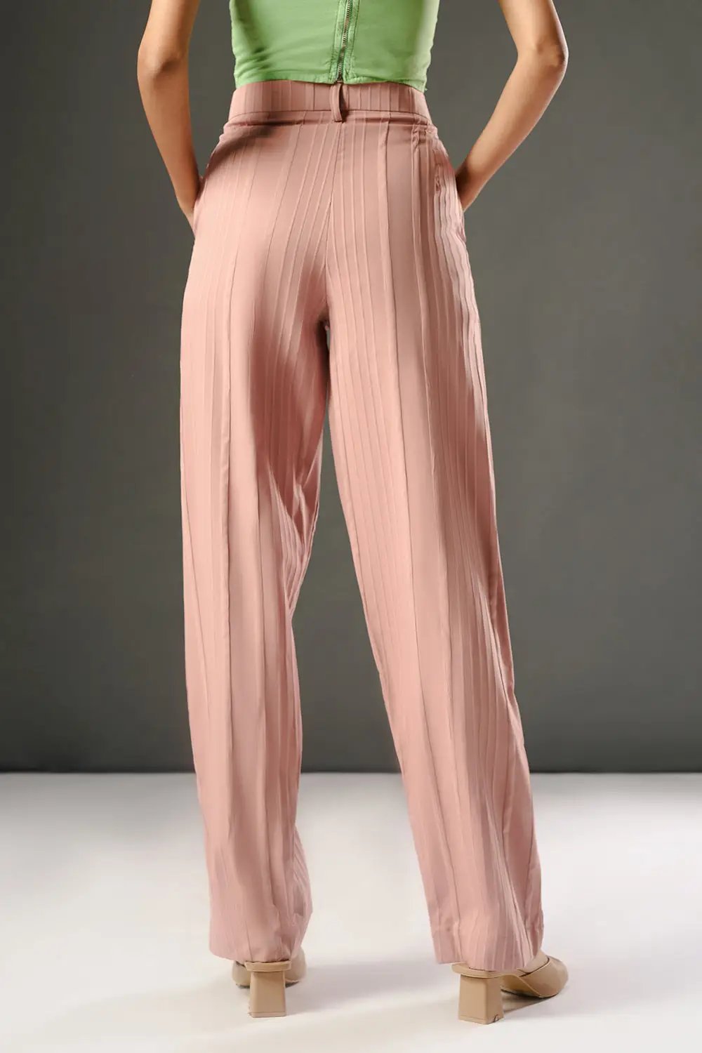 Blush Petal Women's Textured Korean Pants