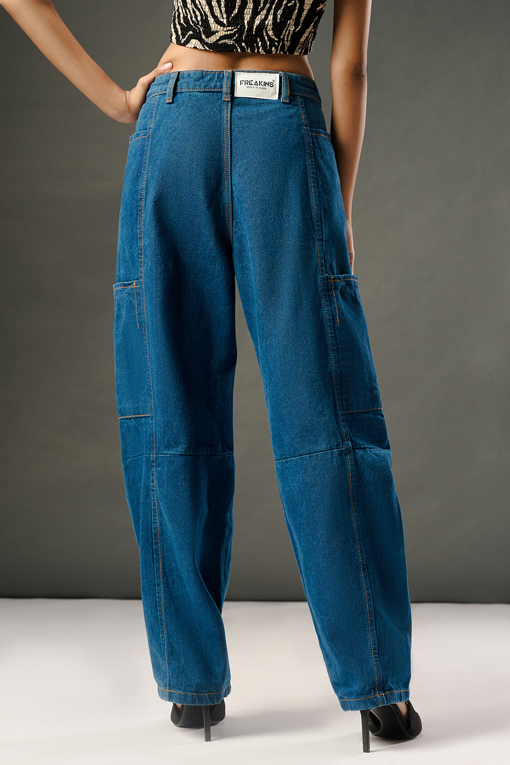 Electric Blue Baggy Fit Jeans