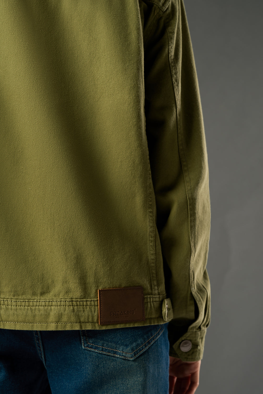 Olive Revive Denim Trucker Jacket