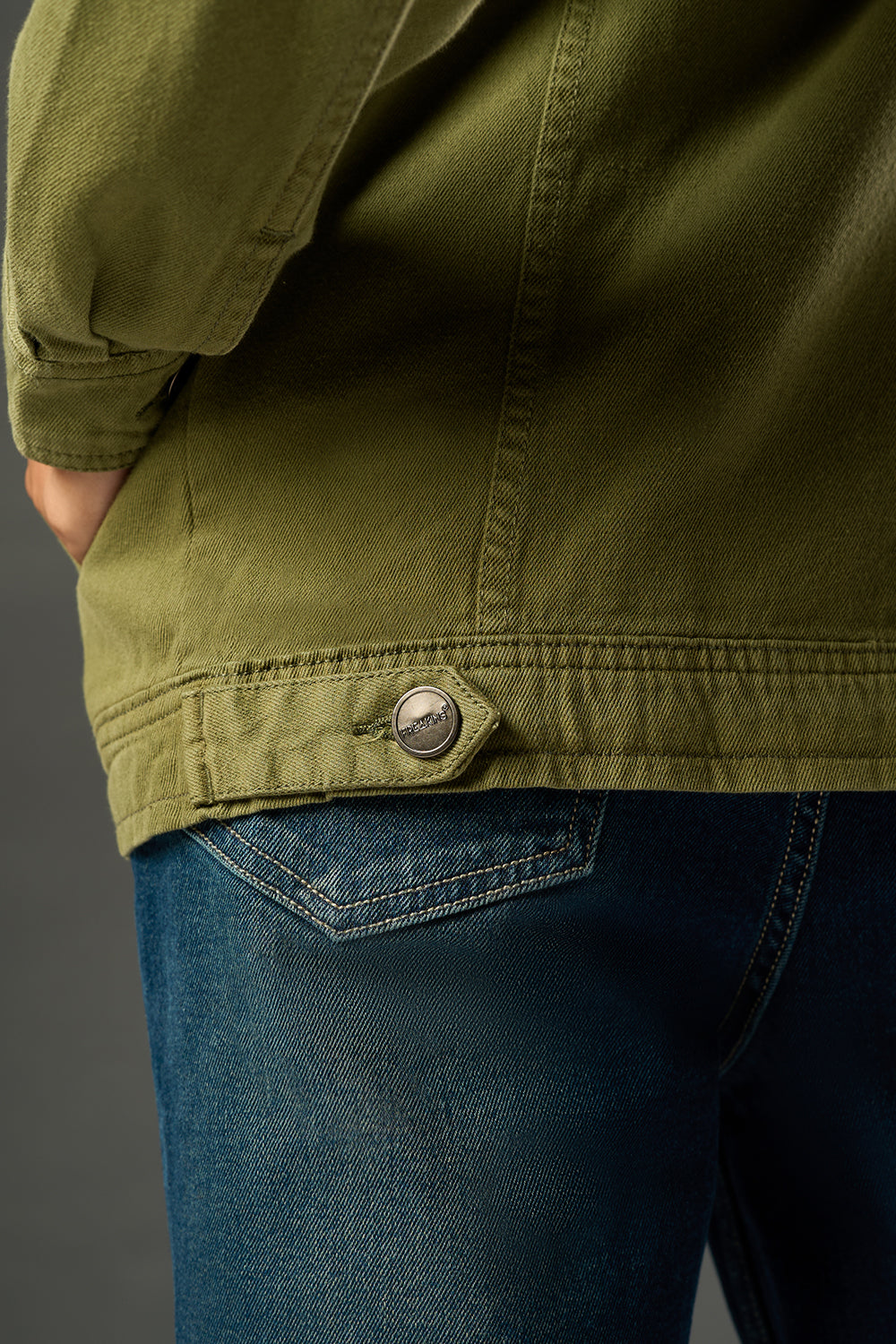 Olive Revive Denim Trucker Jacket