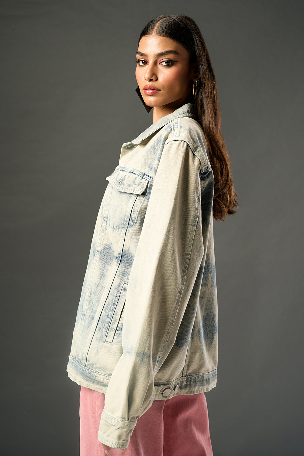 Waves of Blue Denim Trucker Jacket