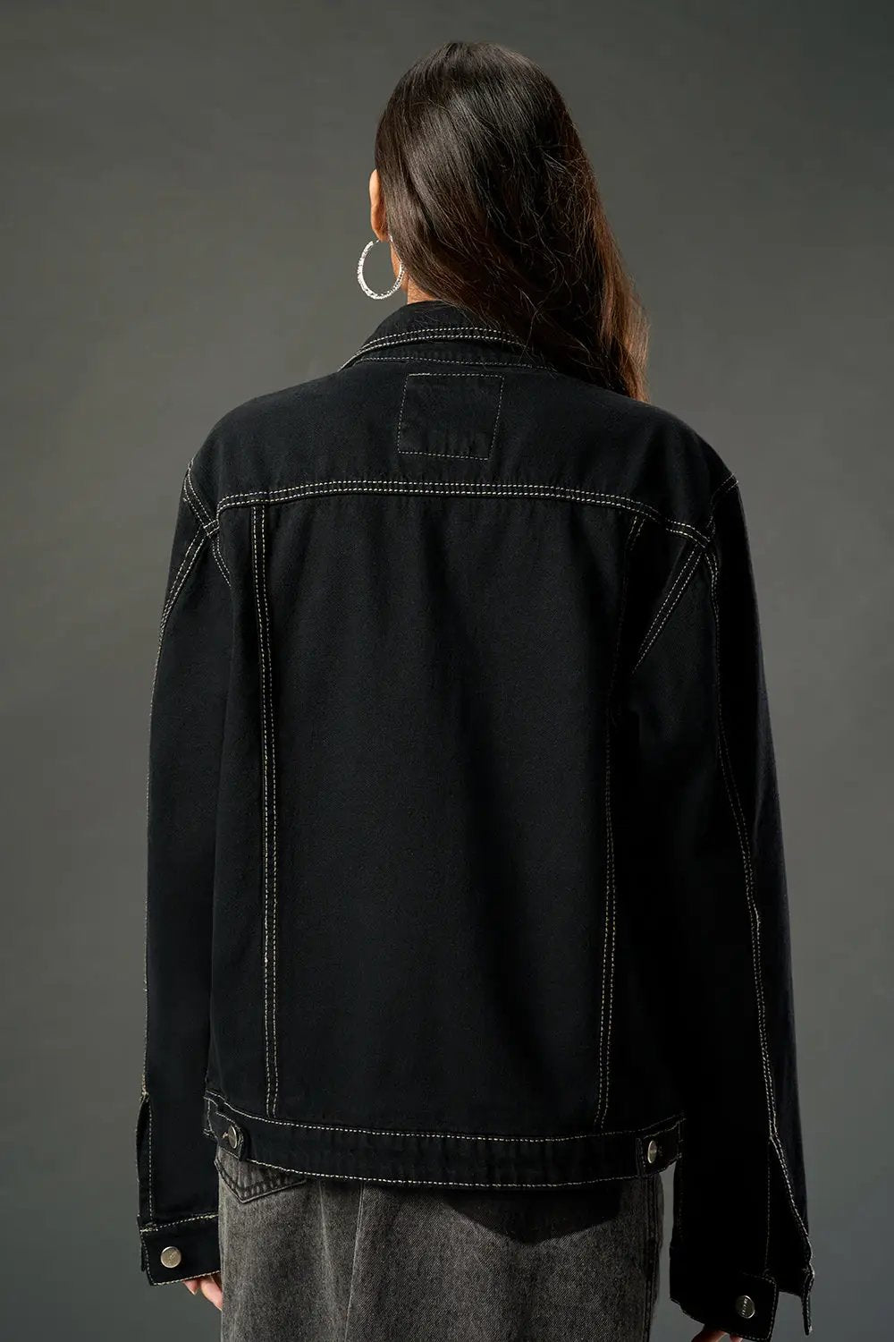 Nightbane Black Denim Trucker Jacket