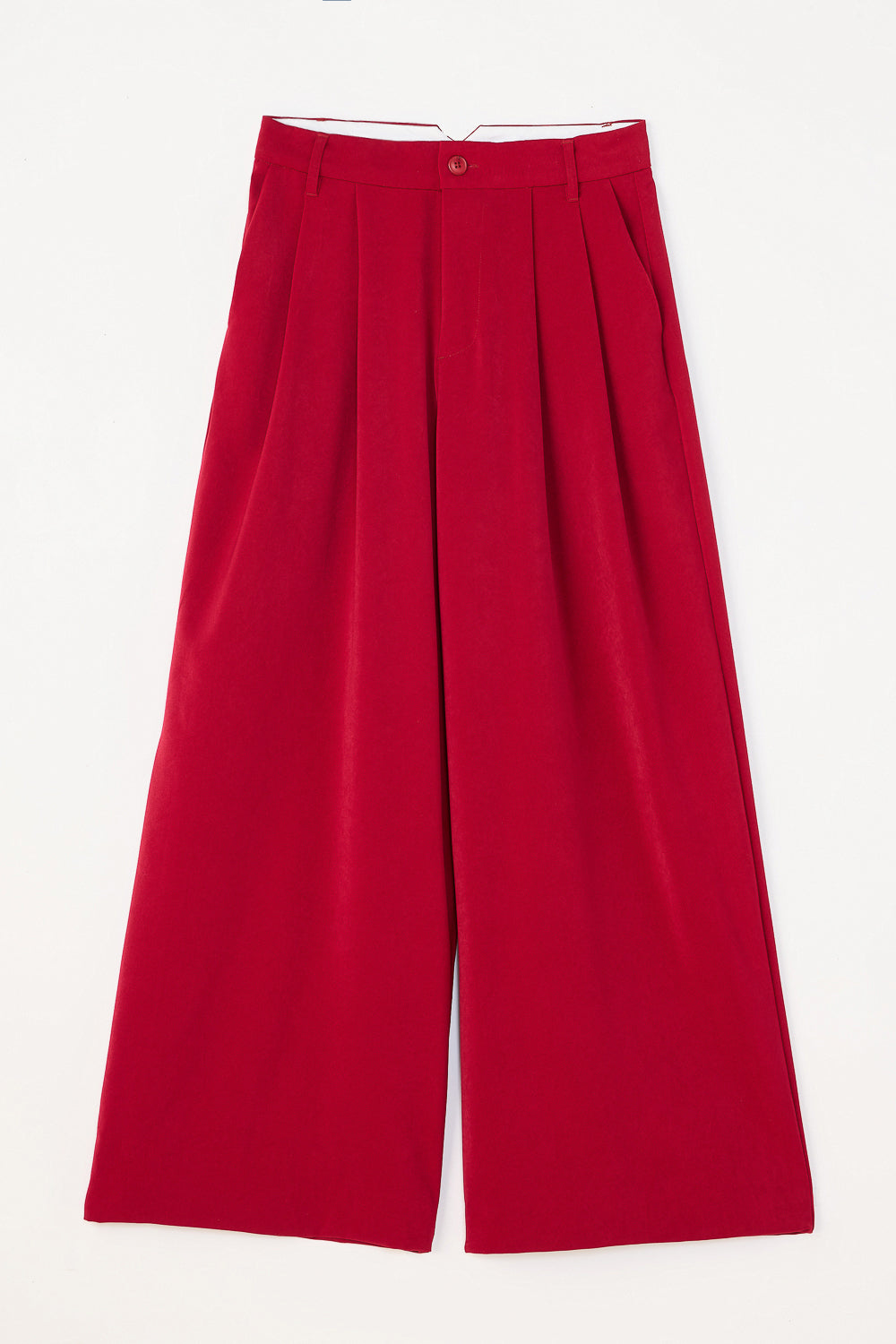 Maple Red Super Flared Korean Pants