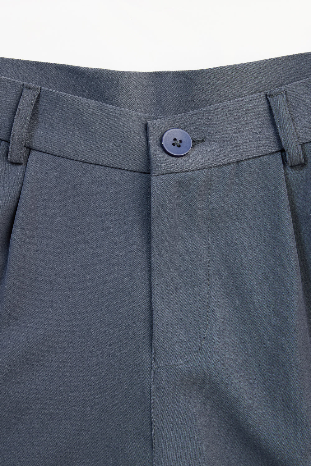 Dark Grey Double Pleated Korean Pants