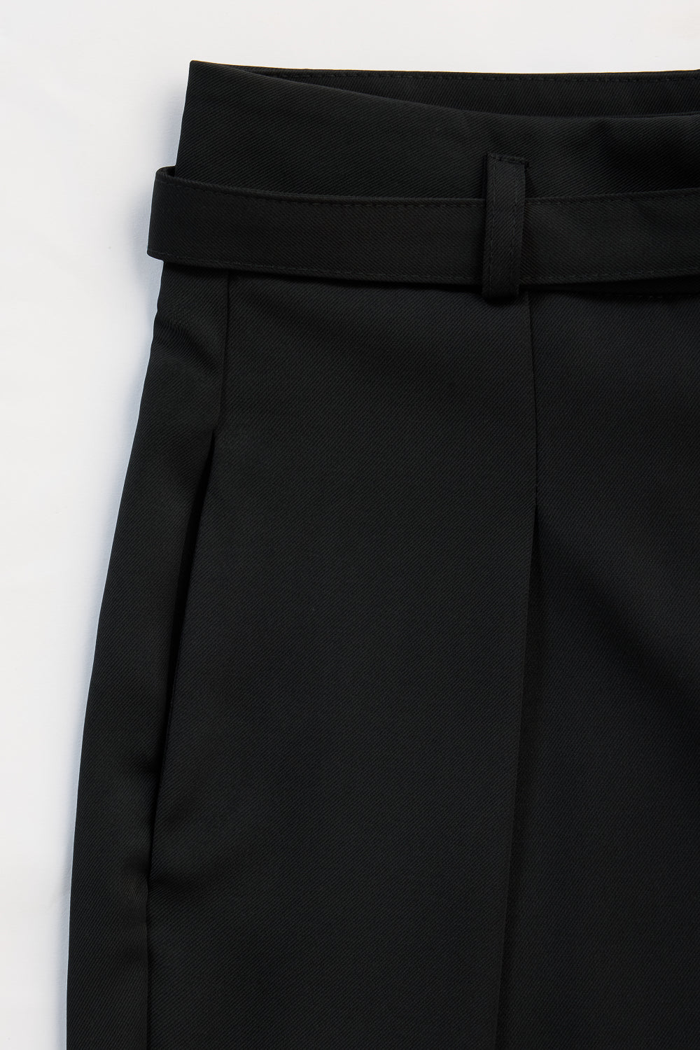 [TWN]★24SS★韓国人気★HIGH CORE WIDE NYLON PANTS Black Pleated Women's Straight Korean Pants