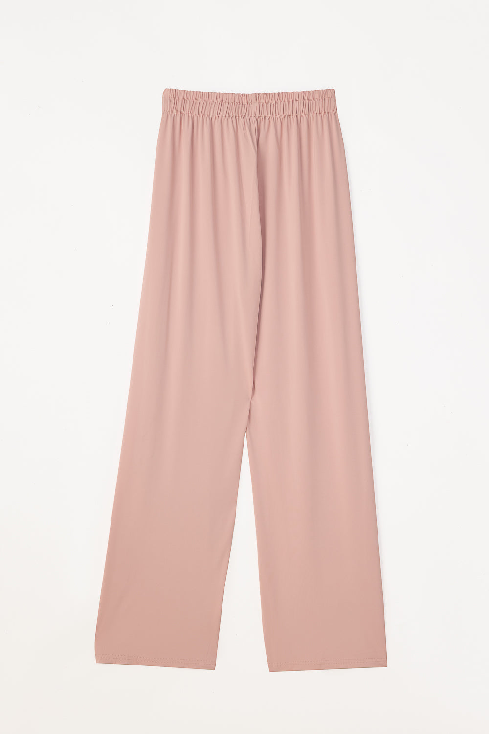 Blush Pink Elasticated Flared Korean Pants