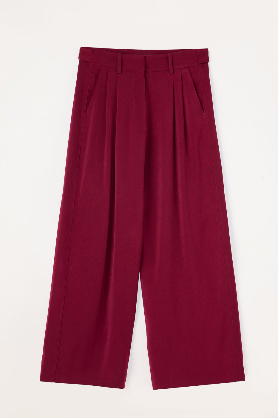 Deep Crimson Adjustable Korean Pants