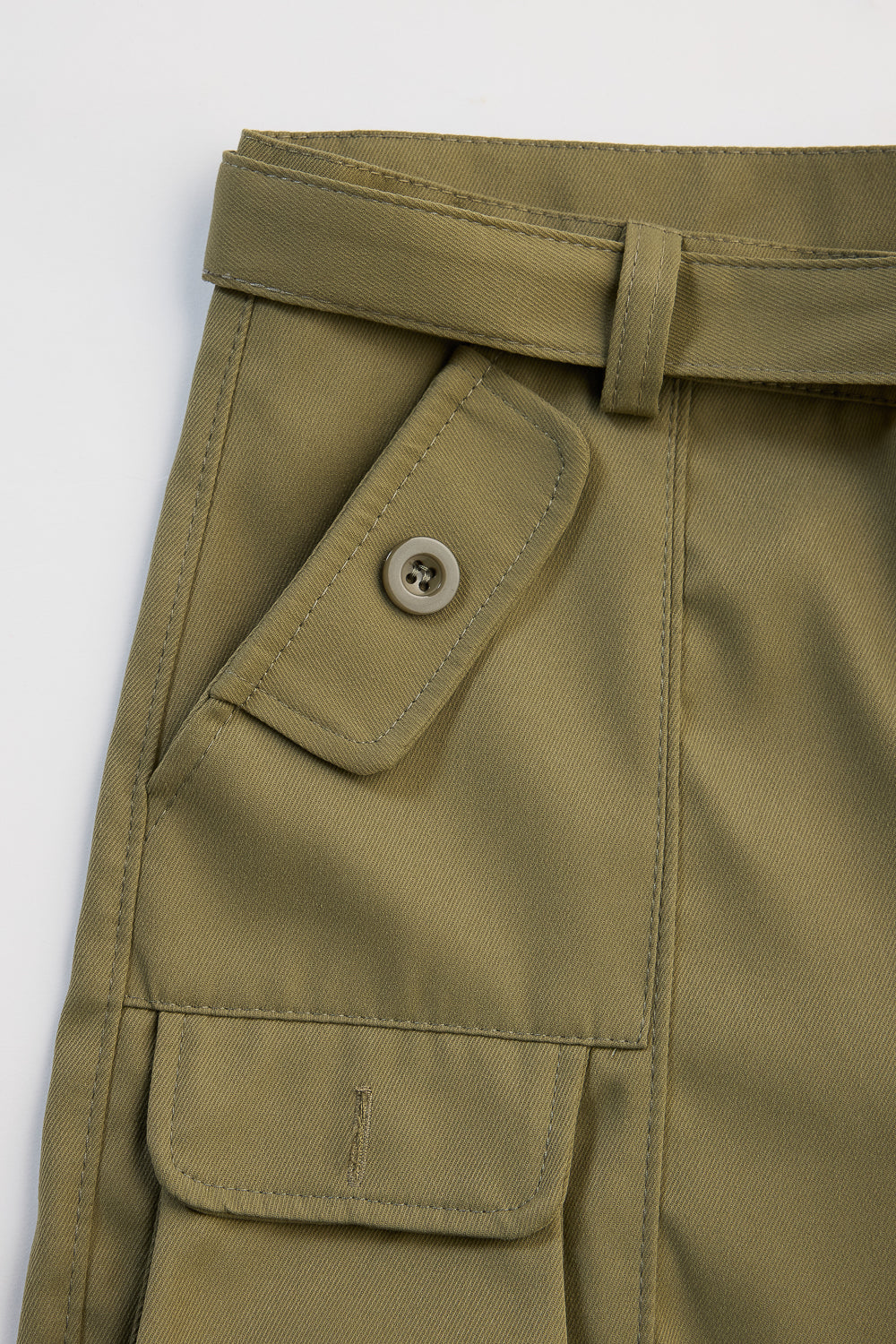 Dusky Olive Straight Cargos