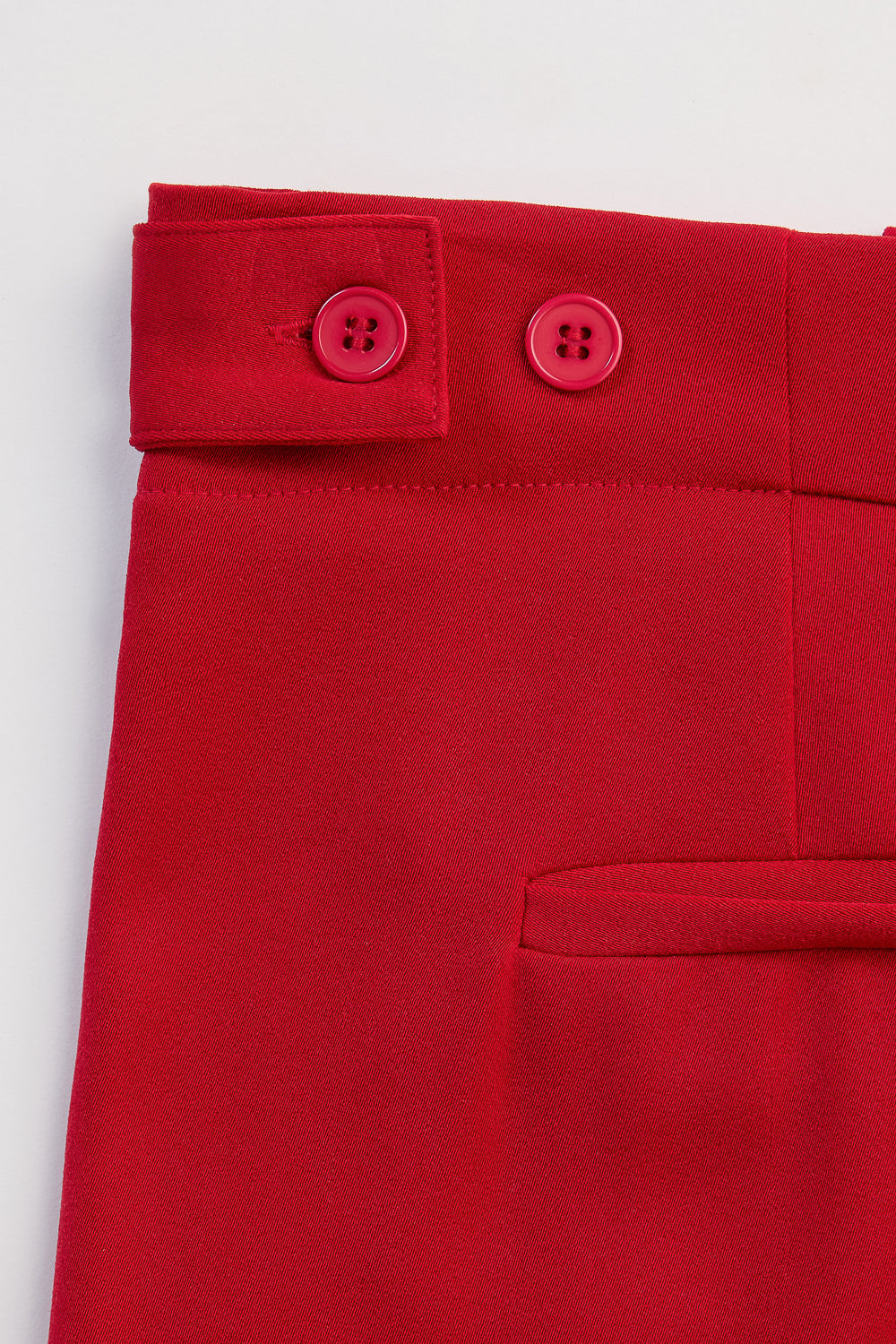 Ruby Red Adjustable Korean Pants