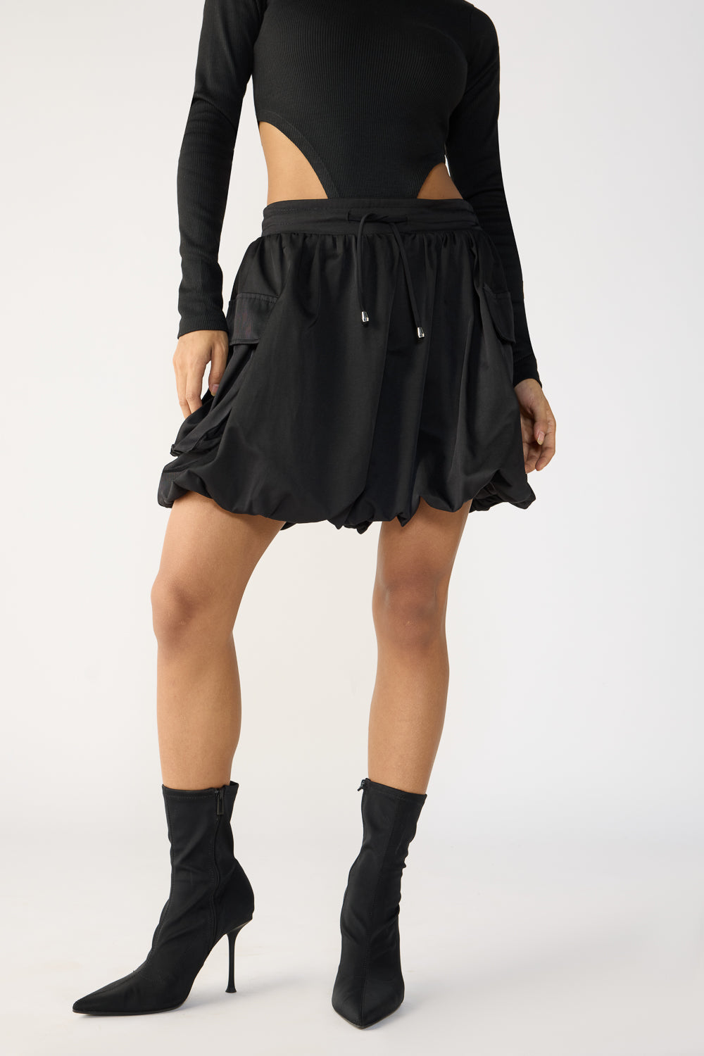 Blackout Parachute Mini Skirt