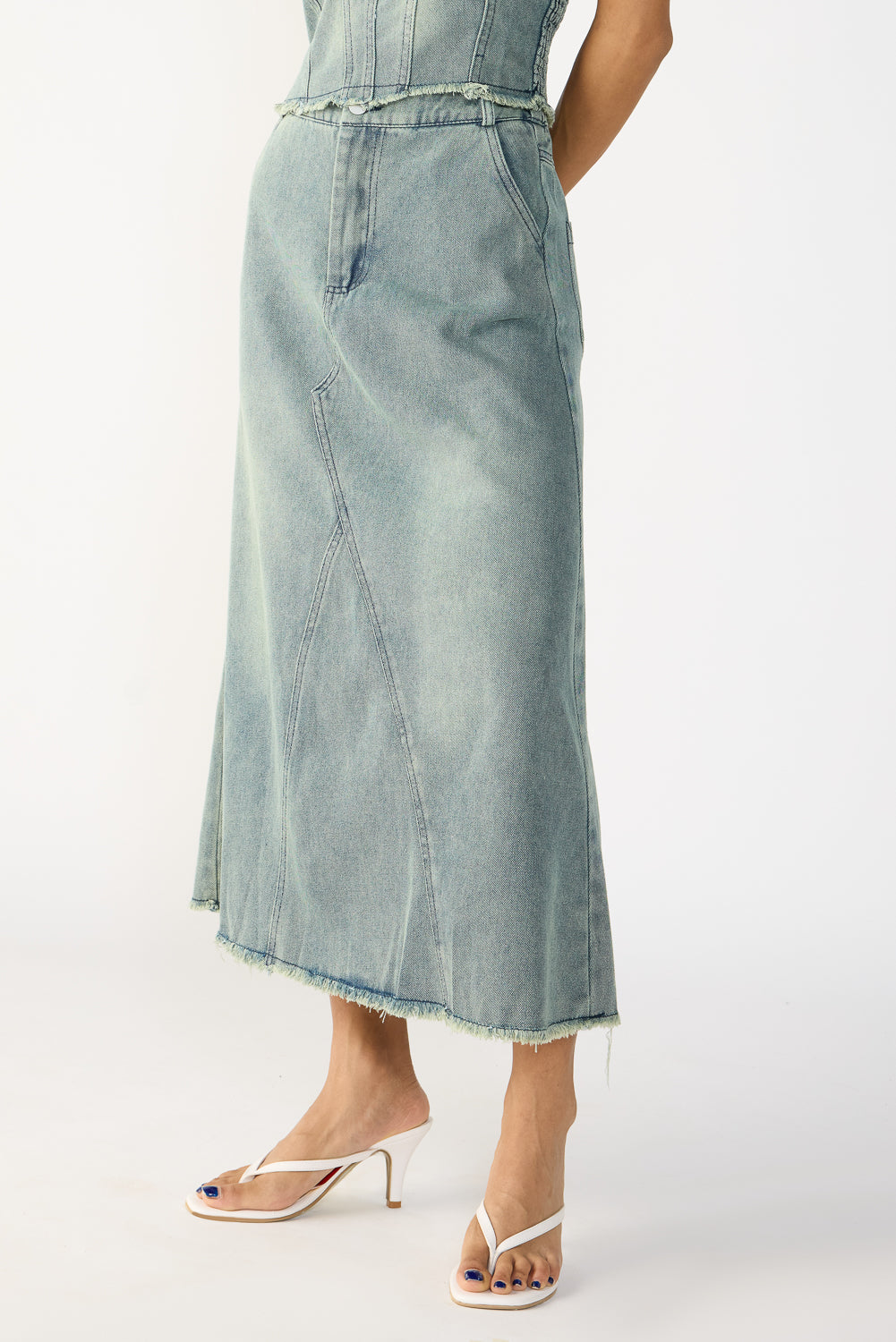 Blue Grunge Denim Co-ord Set