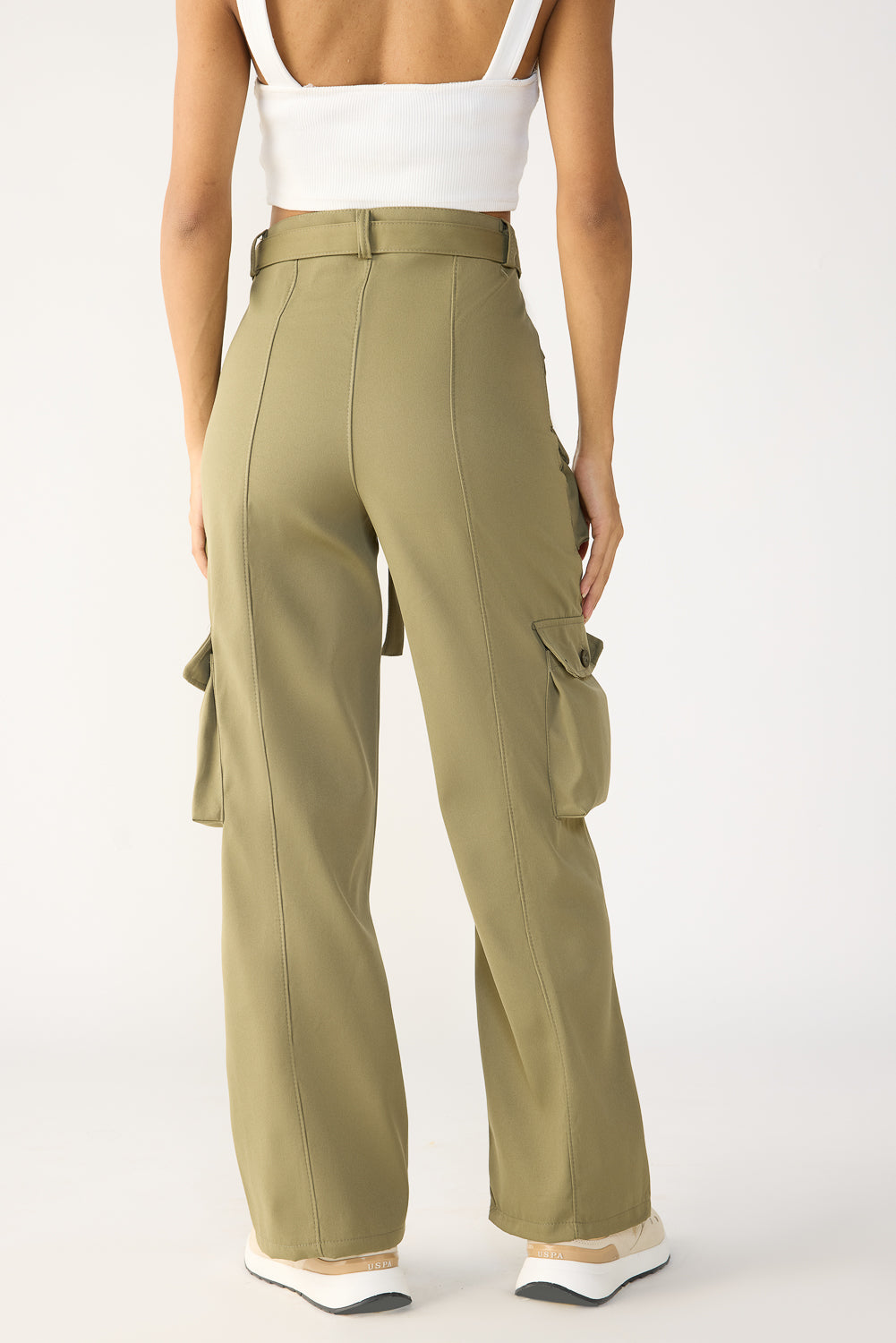 Dusky Olive Straight Cargos