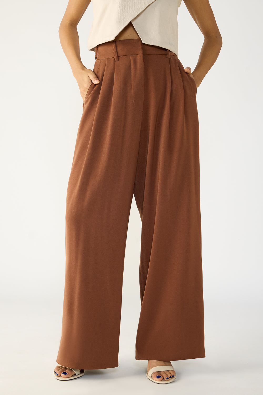 Downtown Brown Adjustable Korean Pants