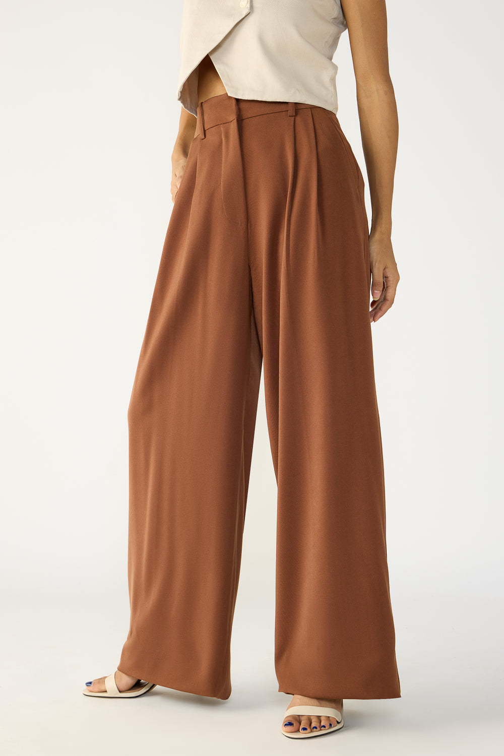 Downtown Brown Adjustable Korean Pants